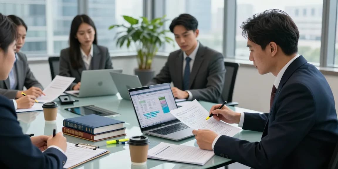 Forensic auditing professionals collaborating on financial reports at aafikotabandungb.org office