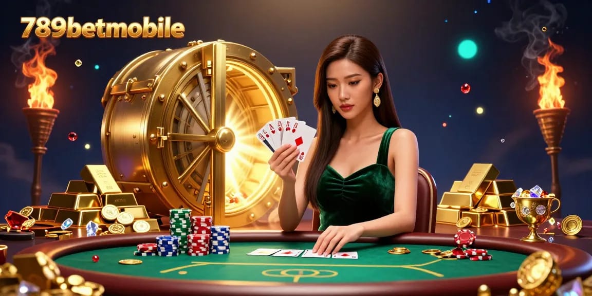 Experience the excitement of 789betmobile's casino atmosphere with a captivating poker scene.