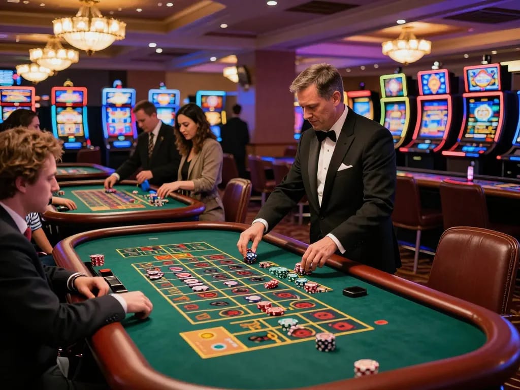 Players engaging in vibrant roulette games at 678vip's casino, showcasing strategic betting moments and exciting atmosphere.