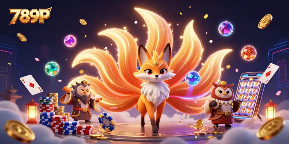 Engage in exciting gaming adventures with 789P's dynamic casino atmosphere, filled with vibrant characters and gaming elements.