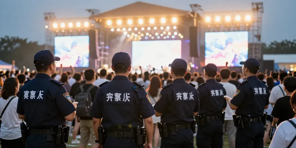 Event Security professionals ensuring safety at a local concert.