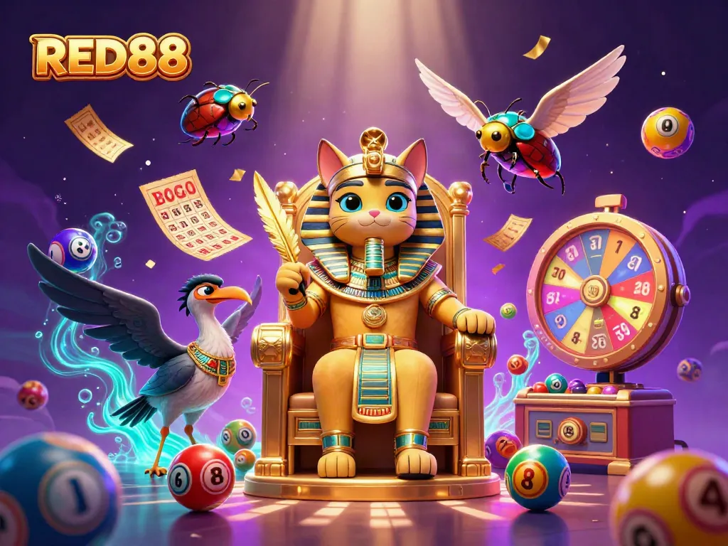 Engage with RED88's thrilling lottery experience featuring vibrant elements and dynamic action.