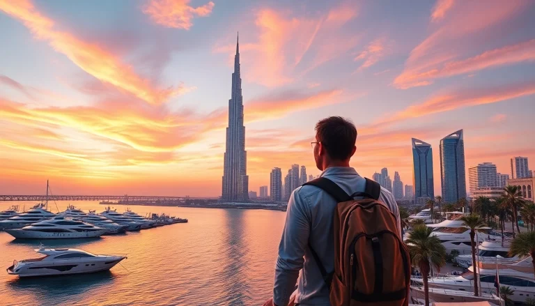 Experience the breathtaking skyline of Dubai, inspiring your travel to Dubai adventure with its stunning architecture.