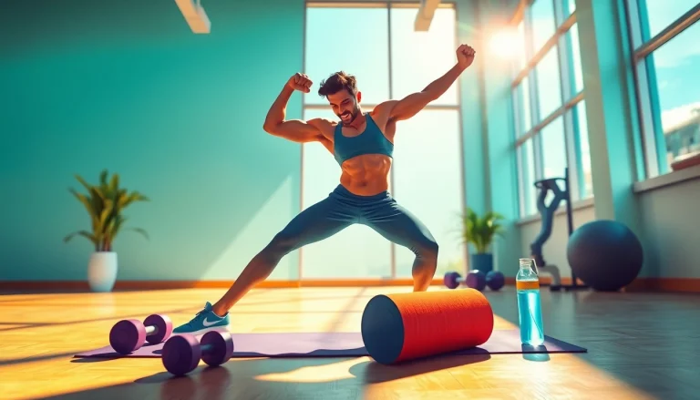 This vibrant image depicts a determined individual working out, embodying the journey of Weight Loss with strength and energy.