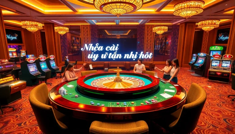 Enjoy the thrill of winning at the Nhà cái uy tín nhất casino, featuring poker chips and excitement.