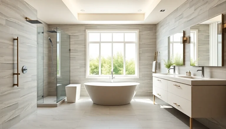 Discover the expertise of bathroom remodeling contractors transforming spaces like this luxurious, modern bathroom.