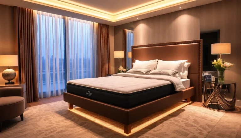 Experience the comfort of materassi Olimpo-Flex memory foam in a beautifully designed bedroom setting.