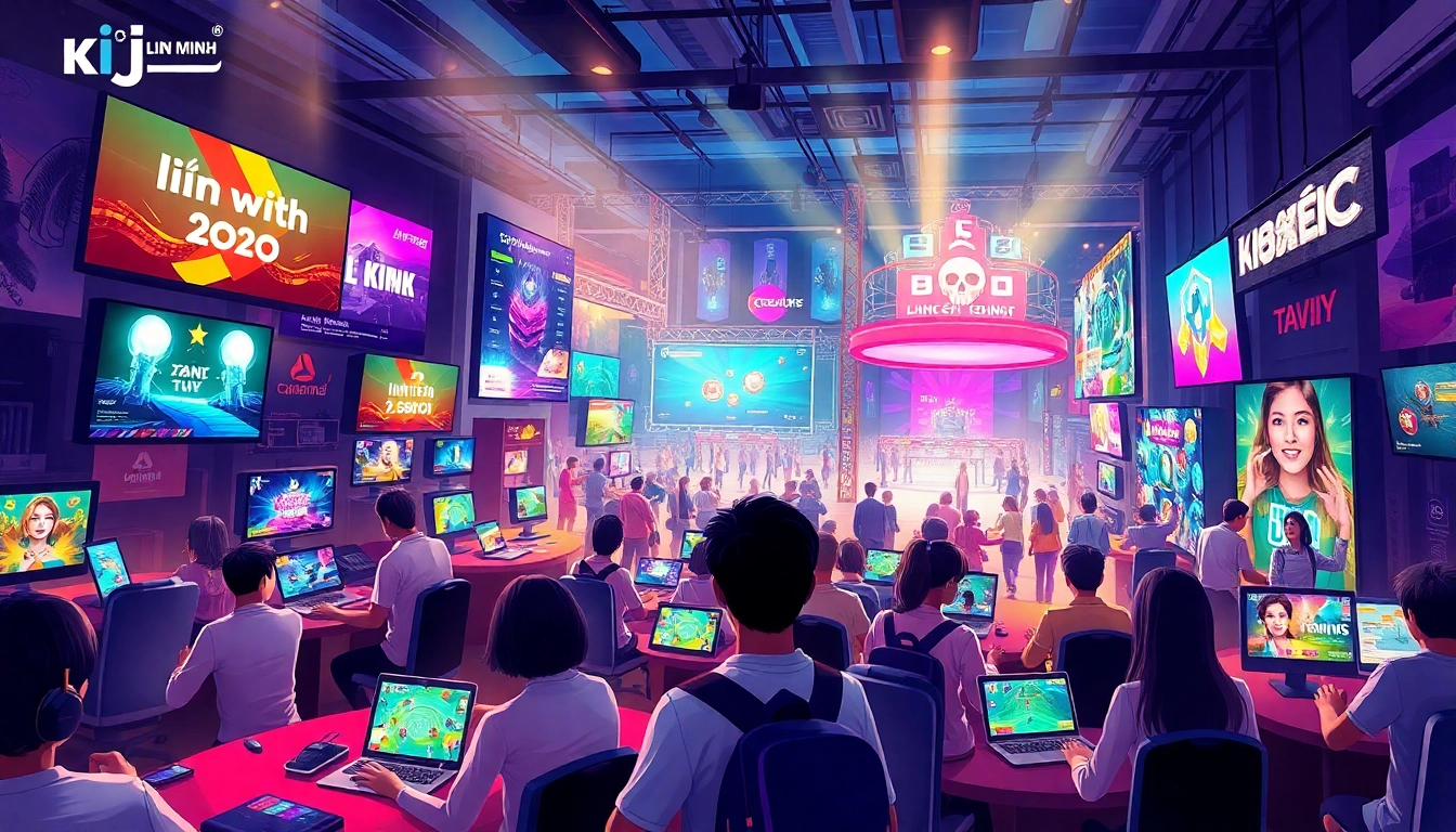Engaging digital gaming scene depicting LIÊN MINH KJC's innovative entertainment platform.
