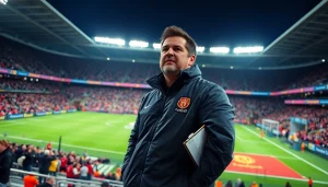 Marco Silva passionately guiding his team on the sidelines during a match.