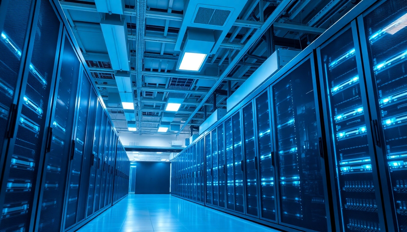 Discover cheap colocation services in a modern data center with organized server racks.