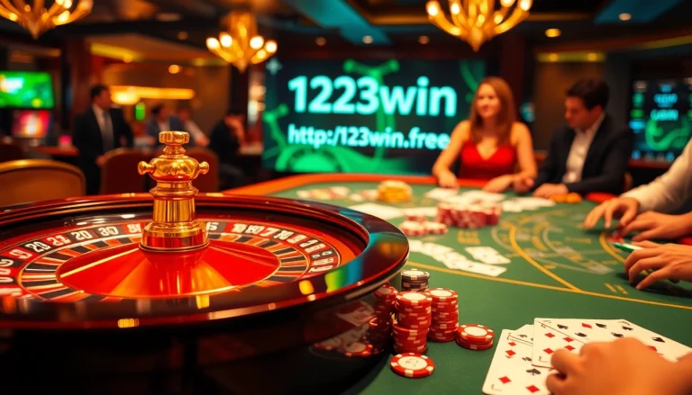 Experience the thrill of winning at 123WIN, featuring vibrant casino games and betting action.