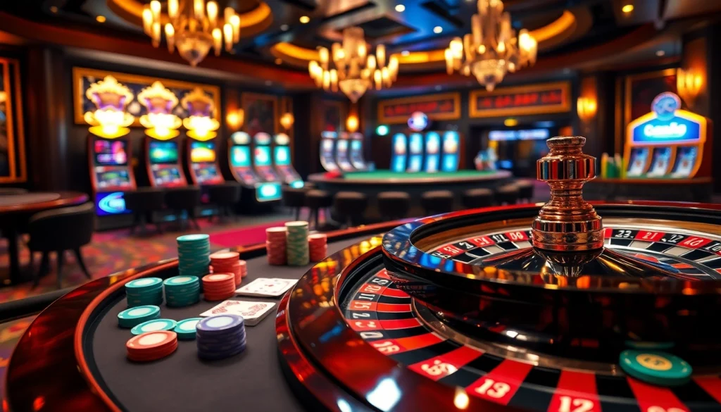 Experience the thrill of gaming with RAJABARONG at a luxurious casino table featuring chips and cards.