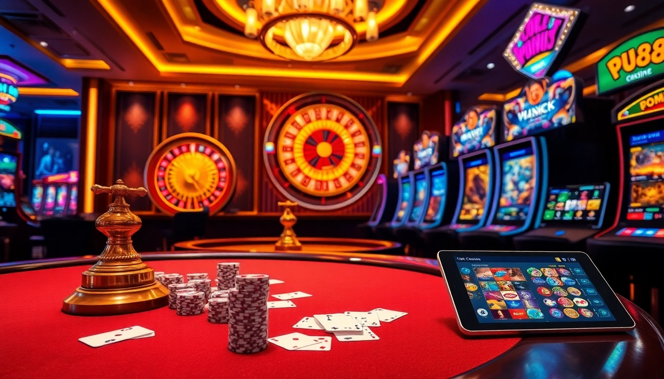 Experience the thrill of gambling at PU88 with professionals playing poker and engaging in live roulette.