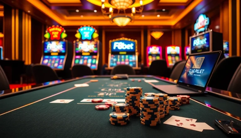 Experience excitement at the gaming table with Trang chủ F8bet and vibrant casino elements.