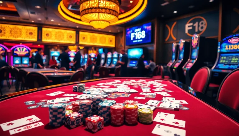 Experience thrilling gambling at F168 with vibrant casino games and engaging players.