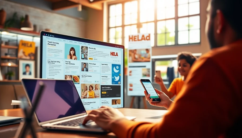 Explore diverse Hela Ads featuring personal and spa services in a vibrant online marketplace.