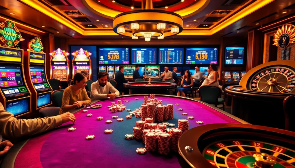 Experience thrilling moments at https://98winn.it.com/ with vivid poker chips and spinning roulette wheel.