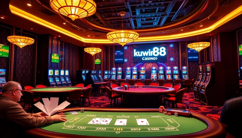 Experience the thrill of kuwin 88 with vibrant casino tables and engaging games.