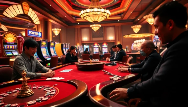 F168 players enjoying an exciting game of roulette in a luxury casino setting.