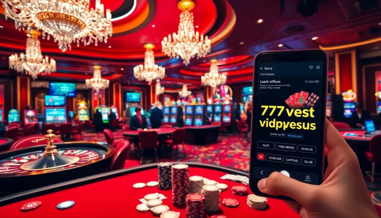 Exciting casino scene with roulette and poker games showcasing https://777vipst.com/ winning strategies.