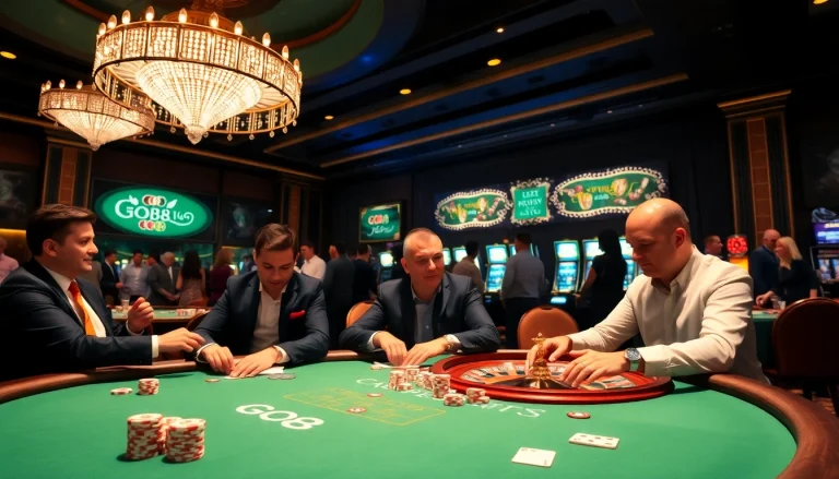 Join the excitement of a GO8 themed poker tournament at a luxurious casino.