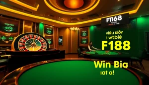Exciting gaming action on the trang chủ f168 online casino interface showcasing roulette and blackjack tables.