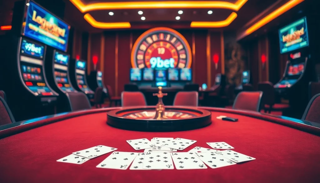 Place winning bets at the stunning 9bet casino table, showcasing excitement and luxury in online gambling.