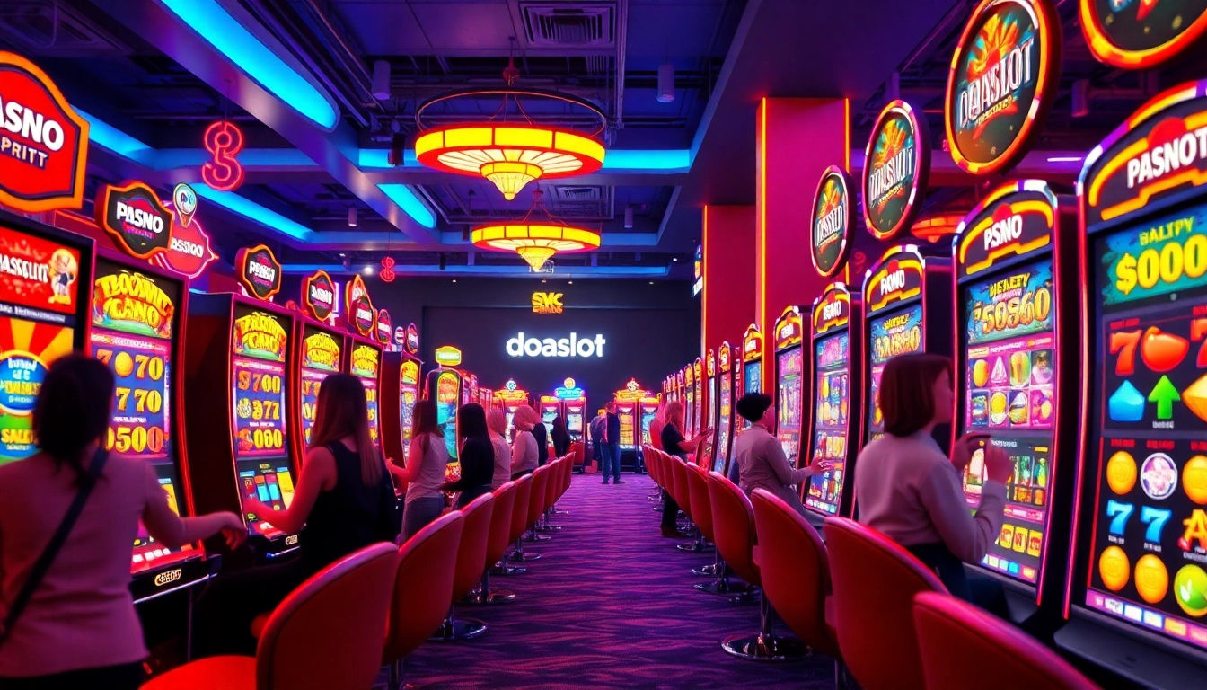 Engaging online casino scene showcasing doaslot slot machines and vibrant gameplay experience.