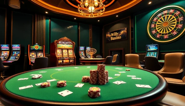 Experience the thrill of betting at https://32win2025.online/ with immersive casino visuals featuring slot machines and poker tables.