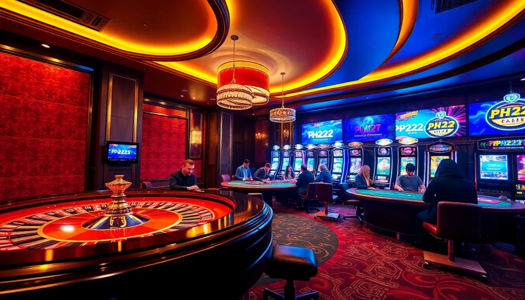 Experience the excitement of PH222 casino gaming with vibrant tables and engaging players.
