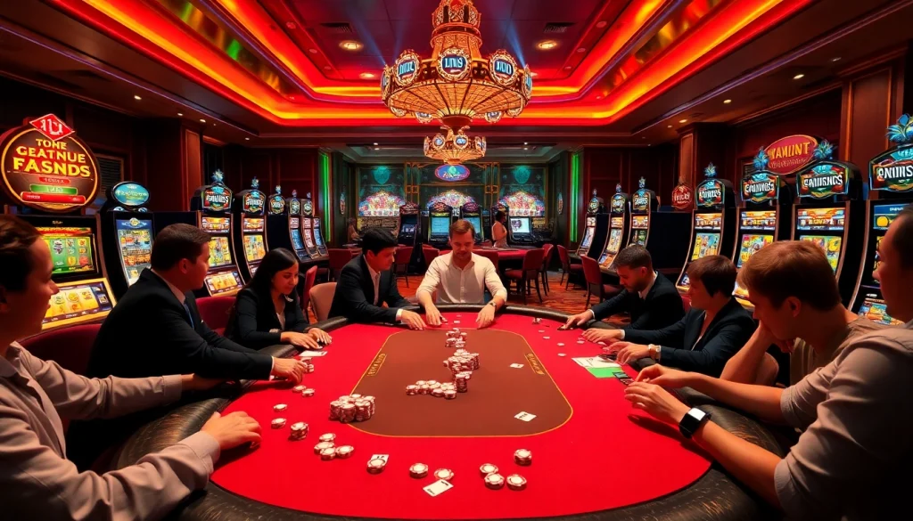 Experience the thrill of winning at an online casino with vipwin code featured on a vibrant poker table.