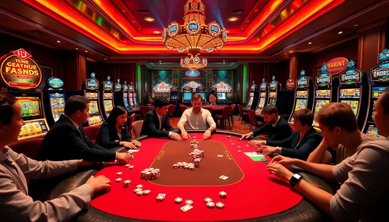 Experience the thrill of winning at an online casino with vipwin code featured on a vibrant poker table.