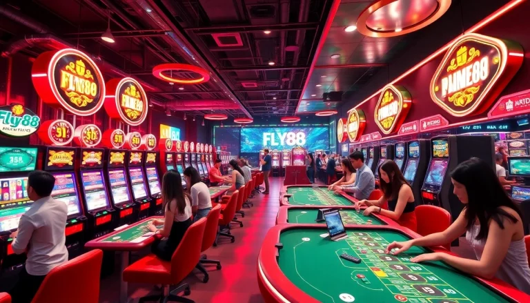 Experience the thrill of online gambling with fly88 đang nhập in a vibrant and modern casino environment.