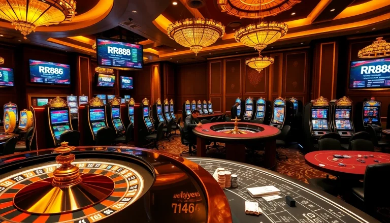 Experience thrilling gameplay at https://rr88csn.com/ with active roulette wheels and poker tables.