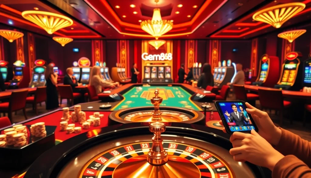 Experience thrilling casino action with gem88.buzz, showcasing vibrant online gambling excitement.