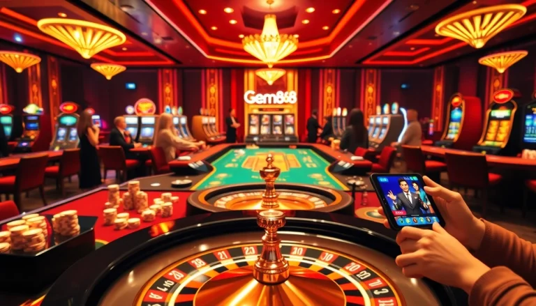 Experience thrilling casino action with gem88.buzz, showcasing vibrant online gambling excitement.