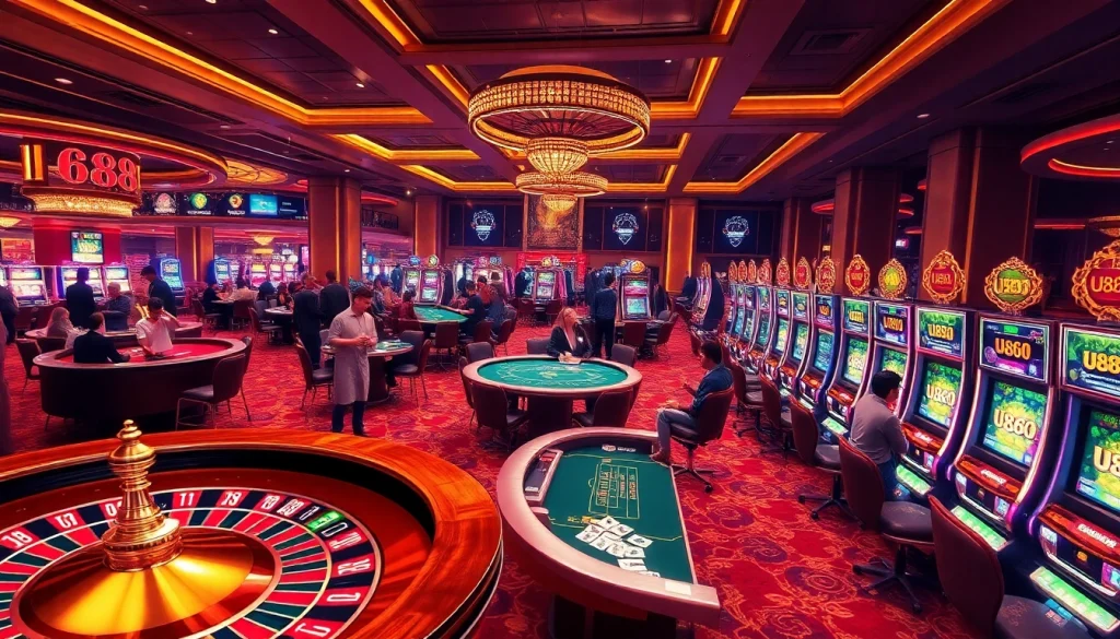 Experience the thrill of U888 casino gaming with vibrant tables and exciting slot machines.