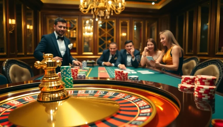Exciting roulette action at a 99WIN casino table with players and colorful chips.