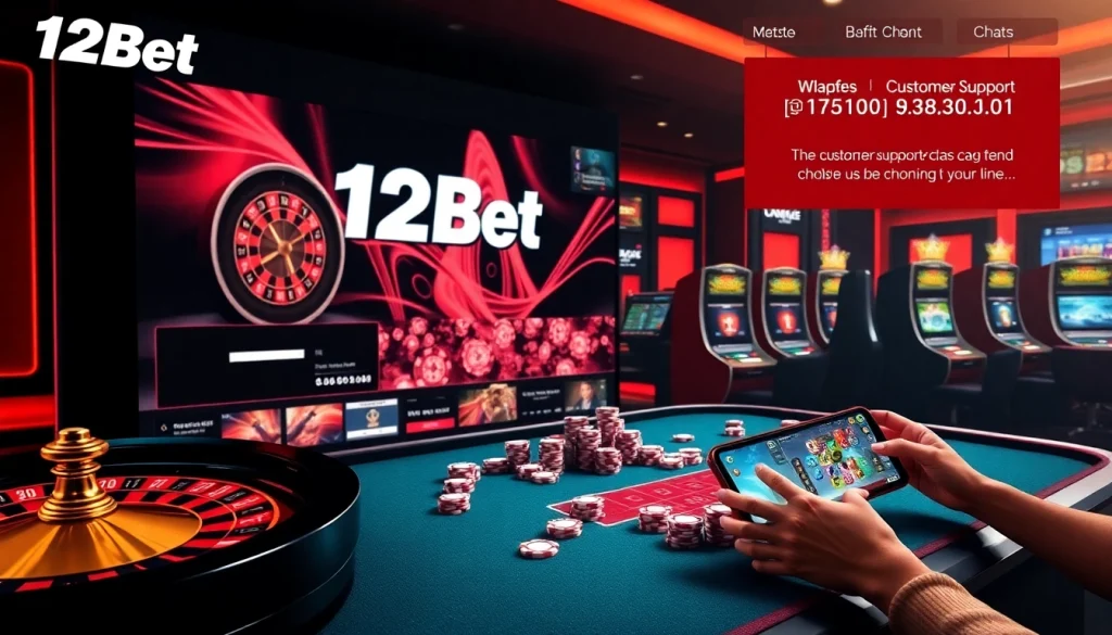 12Bet online gaming platform showcasing diverse casino games and vibrant interactive layout.