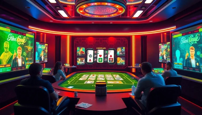 Exciting game bài đổi thưởng interface showcasing vibrant digital card games.