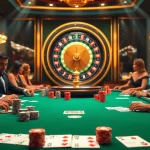 Gambling excitement at https://s8limited.com/ with vibrant casino tables, chips, and roulette wheel.