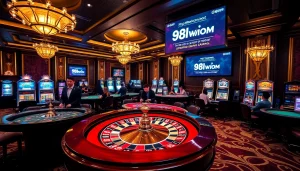 Players enjoy thrilling games at https://98wincom.best/ casino amid luxurious surroundings.
