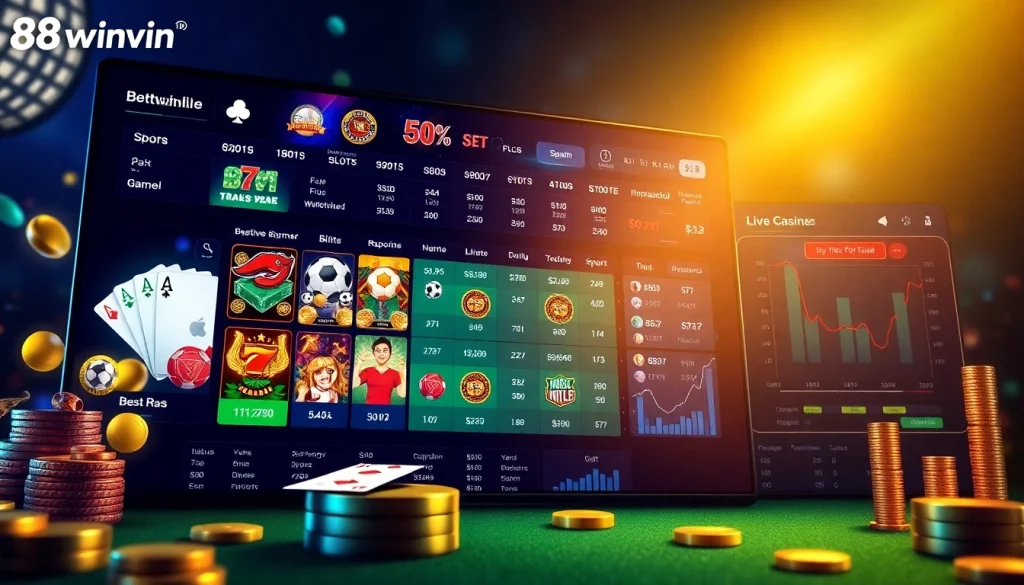 Explore the vibrant online betting experience at 98winwin.live with engaging sports and casino interfaces.