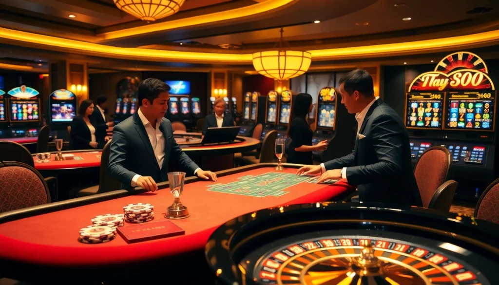 Experience the excitement of gambling at TV88 with vibrant casino tables and engaging gameplay.