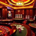 Experience thrilling gameplay on https://em777.live/ with an exciting casino scene featuring roulette and slots.