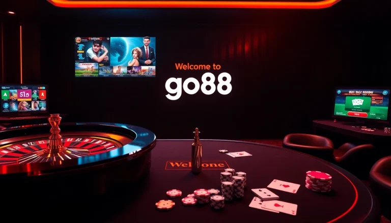 Engaging gamers at go88 with vibrant poker chips and exciting casino tables.