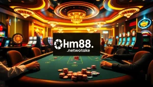 Engage in a thrilling game at the luxury casino atmosphere of hm88.network.