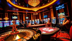 Experience the thrill of kèo bóng đá 88 in this luxurious casino environment featuring exciting gambling activities.