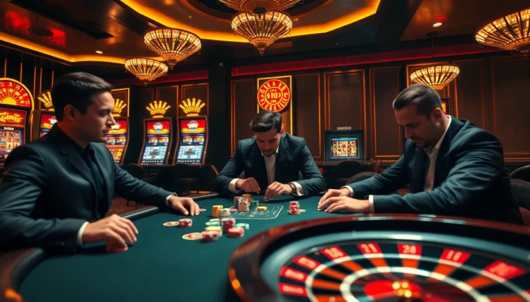 Experience the excitement of online gambling at https://go88vn.id/ with luxurious poker tables and slot machines.