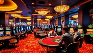 Experience thrilling gameplay at nhà cái PS99 with exciting casino tables and vibrant betting activity.